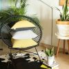 Yellow and Black Diagonal Decorative Throw Pillow