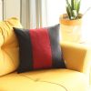 18" Red And Black Fabric Throw Pillow