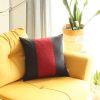 18" Red And Black Fabric Throw Pillow