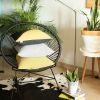 Yellow Modern Textured Throw Pillow