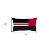 Red and Black Geometric Lumbar Throw Pillow