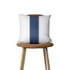 18 X 18 Blue And White Geometric Zippered Polyester Throw Pillow