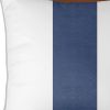 18 X 18 Blue And White Geometric Zippered Polyester Throw Pillow