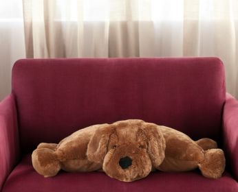 22" X 18" Brown Dog Throw Pillow