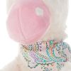 17" X 7" Ivory Unicorn Throw Pillow with Flock