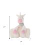 17" X 7" Ivory Unicorn Throw Pillow with Flock