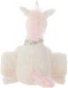 17" X 7" Ivory Unicorn Throw Pillow with Flock
