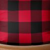 Red and Black Buffalo Plaid Throw Pillow