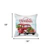 Set of 4 Merry Christmas Vintage Red Car Thow Pillow Covers