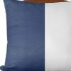 Set of 2 Navy and White Modern Throw Pillows