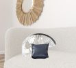 Set of 2 Navy Stripe and Solid Throw Pillow Covers