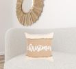 Christmas Beige and Natural Decorative Throw Pillow