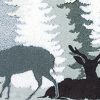 Gray Woodland Deer Decorative Lumbar Throw Pillow