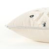 14" X 20" Ivory And Silver Glam Snowflake Throw Pillow With Embroidery