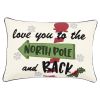 14" X 20" Off White Christmas Cotton Throw Pillow