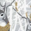 Gray Deer Snow Lodge Lumbar Throw Pillow