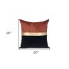 Brown Gold and Black Tufted Velvet Square Pillow