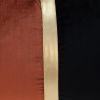 Brown Gold and Black Tufted Velvet Lumbar Pillow