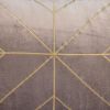 Taupe and Gold Geo Velvet Lumbar Pillow with Gold Tassels