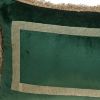 Boho Green with Gold Fringe Decorative Lumbar Throw Pillow