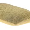 Shimmering Metallic Gold Beaded Luxury Throw Pillow