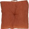 Corduroy Styled Burnt Orange Tufted Floor Pillow
