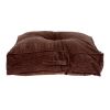 Corduroy Styled Dark Brown Tufted Floor Pillow