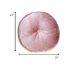 20" X 20" Pink Round Velvet Throw Pillow