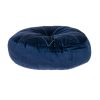 20" X 20" Navy Blue Round Throw Pillow