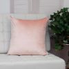 22" Pink Cotton Blend Throw Pillow