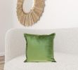 Premier 20" Soft Touch Olive Green Solid Color Accent Pillow