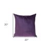 20" Purple And Dark Gray Cotton Blend Throw Pillow