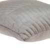 Taupe Quilted Velvet Zig Zag Decorative Lumbar Pillow