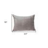 Taupe Quilted Velvet Zig Zag Decorative Lumbar Pillow