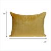 18" X 24" Yellow Cotton Blend Throw Pillow