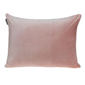 18" X 24" Pink Cotton Blend Throw Pillow