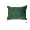 18" X 24" Green Cotton Blend Throw Pillow