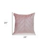 Quilted Velvet Arrows Pink Decorative Throw Pillow
