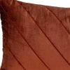 Quilted Velvet Arrows Burnt Orange Decorative Lumbar Pillow