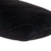 Quilted Velvet Arrows Black Decorative Lumbar Pillow