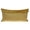 Quilted Yellow Velvet Lumbar Throw Pillow
