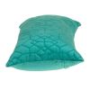Aqua Quilted Velvet Geo Lumbar Decorative Pillow