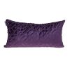 Purple Quilted Velvet Geo Lumbar Decorative Pillow