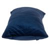 Navy Quilted Diamonds Velvet Solid Color Lumbar Pillow
