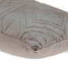 Taupe Quilted Diamonds Velvet Solid Color Lumbar Pillow