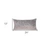 12" X 24" Taupe Cotton Blend Throw Pillow