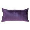 Purple Quilted Velvet Lumbar Throw Pillow