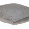 Taupe Tufted Velvet Quilted Throw Pillow