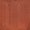 Quilted Velvet Burnt Orange Square Throw Pillow