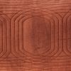 Quilted Velvet Burnt Orange Lumbar Throw Pillow